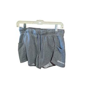 Reebock Gray Activewear Shorts Size Small Pockets & Drawstring